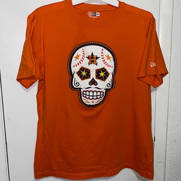 New Era Houston Astros Sugar Skull t-shirt - Picture 1 of 2